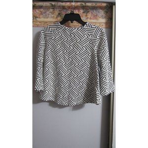 W5 Anthropologie Medium Geometric Boho Casual Business Top